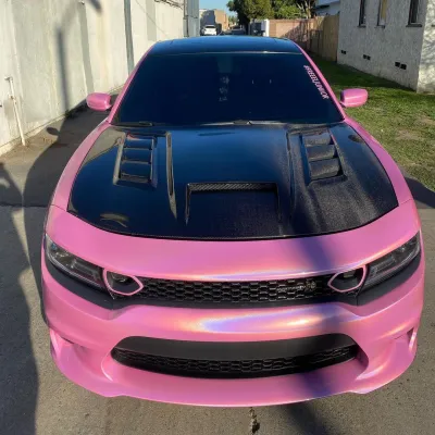 Ravoony Plus Glossy Laser Pink Car Vinyl Wrap review Edgar Galvan 00