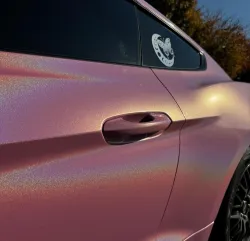 Ravoony Plus Glossy Laser Pink Car Vinyl Wrap review Willber Orellana 02