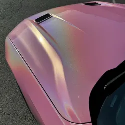 Ravoony Plus Glossy Laser Pink Car Vinyl Wrap review Willber Orellana 01
