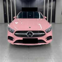 Ravoony Plus PET Gloss Crystal Peach Pink Car Vinyl Wrap review 1