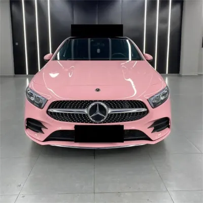 Ravoony Plus Gloss Crystal Peach Pink Car Vinyl Wrap review Steevy Barbet 01