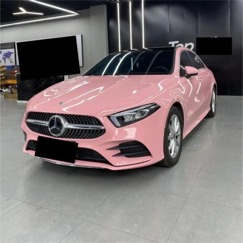 Ravoony Plus PET Gloss Crystal Peach Pink Car Vinyl Wrap review 
