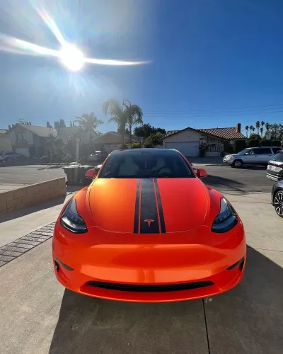 Ravoony Basic Glossy Metal Paint Orange Car Wrap review Sean Worlie 00