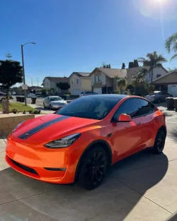 Ravoony Basic Glossy Metal Paint Orange Car Wrap review Sean Worlie 02