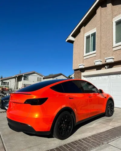 Ravoony Basic Glossy Metal Paint Orange Car Wrap review Sean Worlie 02