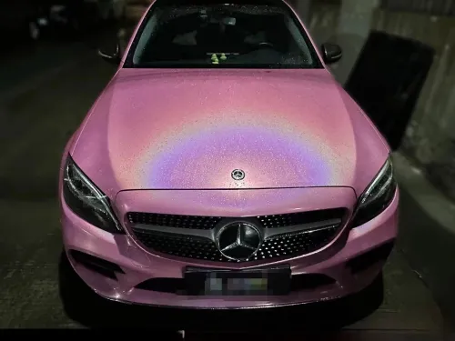 Ravoony Plus Glossy Laser Pink Car Vinyl Wrap review 