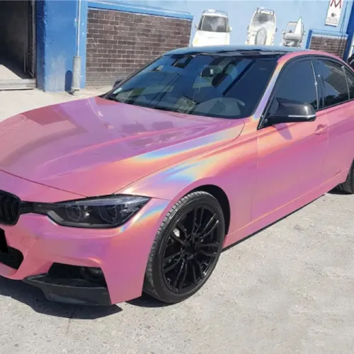 Ravoony Plus Glossy Laser Pink Car Vinyl Wrap review 