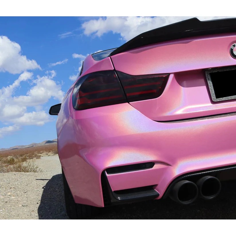 Ravoony Plus Glossy Laser Pink Car Vinyl Wrap review Sam Tran