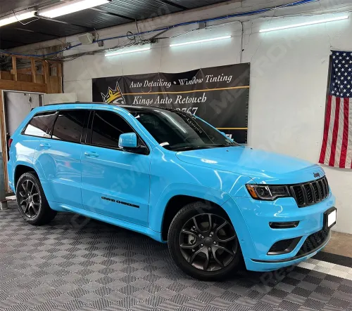 Ravoony Plus Glossy Crystal Blue Sky Car Vinyl Wrap review 