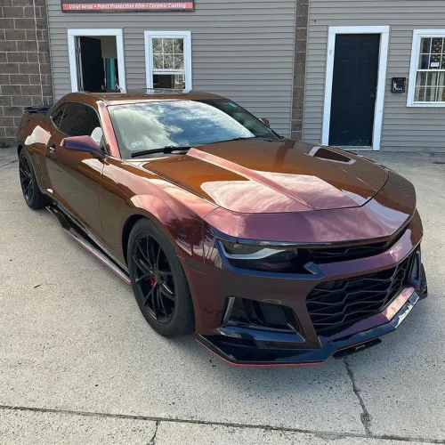 Ravoony Plus PET Gloss Color Shift Rainbow Drift Black Red Vinyl Wrap review 