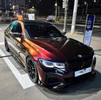 Ravoony Plus PET Gloss Color Shift Rainbow Drift Black Red Vinyl Wrap review 1