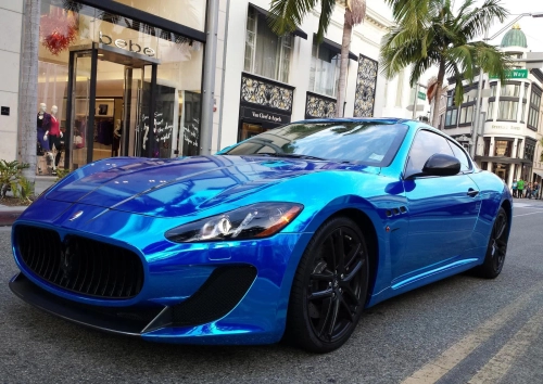 Ravoony Plus PET Glossy Chrome Blue Car Vinyl Wrap review 