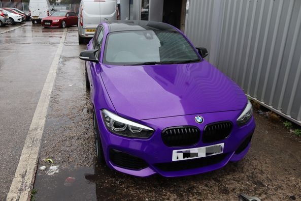 Ravoony Plus PET Glossy Explosion Purple Car Vinyl Wrap review Ivan Jimenez