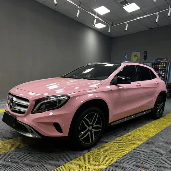 Ravoony Plus PET Gloss Crystal Peach Pink Car Vinyl Wrap review Lance Olds 02
