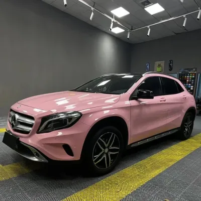 Ravoony Plus Gloss Crystal Peach Pink Car Vinyl Wrap review Lance Olds 02