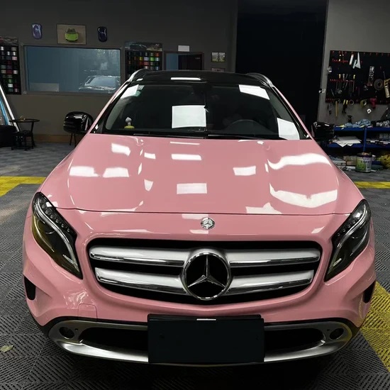Ravoony Plus PET Gloss Crystal Peach Pink Car Vinyl Wrap review Lance Olds 03
