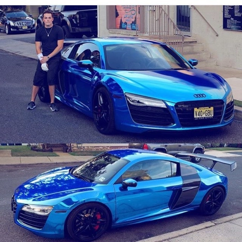 Ravoony Plus PET Glossy Chrome Blue Car Vinyl Wrap review 