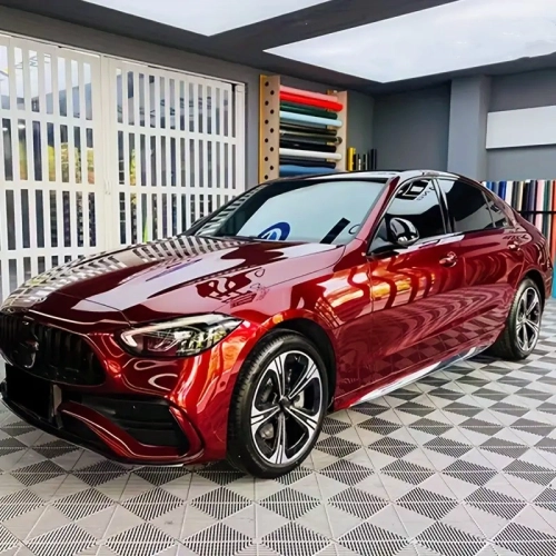 Ravoony Plus PET Liquid Metallic Dragon Blood Red Vinyl Car Wrap review 