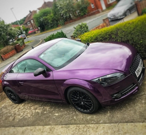 Ravoony Plus PET Gloss Midnight Purple Car Vinyl Wrap review 