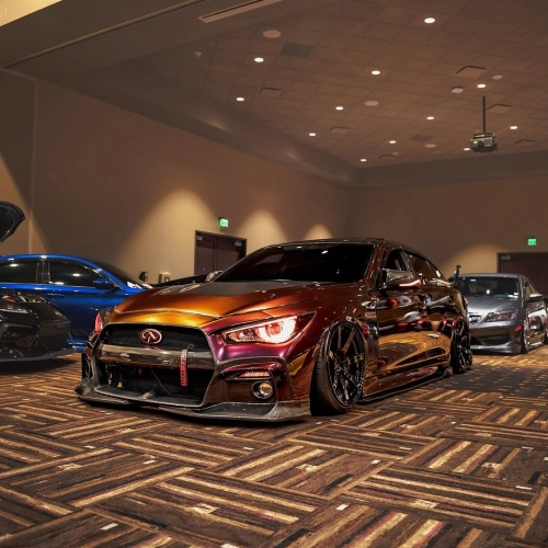 Ravoony Plus PET Gloss Color Shift Rainbow Drift Black Red Vinyl Wrap review 