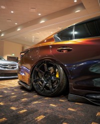 Ravoony Plus PET Gloss Color Shift Rainbow Drift Black Red Vinyl Wrap review 3