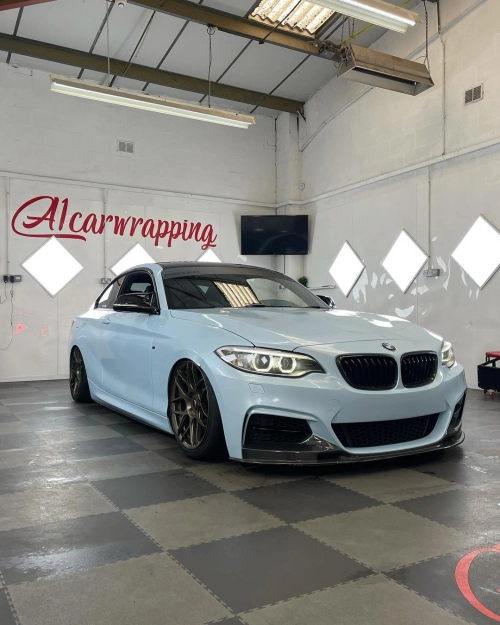 Ravoony Plus PET Glossy Macaron Jazz Blue Car Vinyl Wrap review 