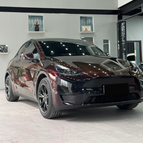 Ravoony Plus Glossy Diamond Black Red Vinyl Car Wrap review 