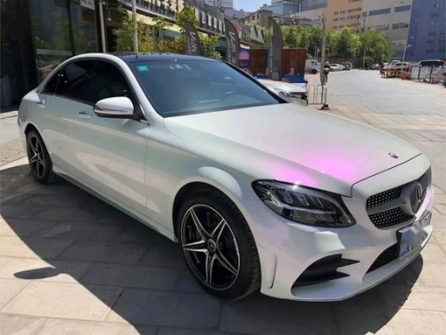 Ravoony Plus PET Glossy White to Purple Vinyl Car Wrap review 