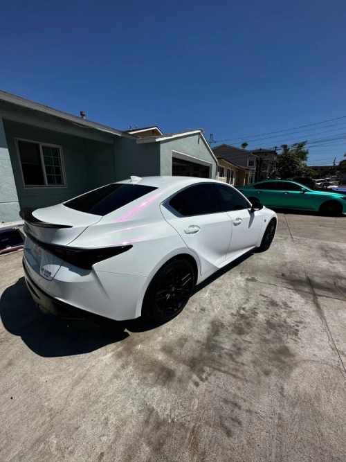Ravoony Plus PET Glossy White to Purple Vinyl Car Wrap review 