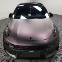   Ravoony Plus Ultra Matte Black Purple Car Vinyl Wrap review 0