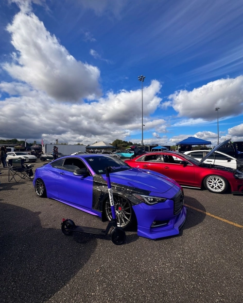 Ravoony Plus PET Glossy Explosion Purple Car Vinyl Wrap review 