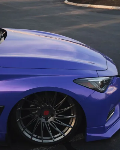 Ravoony Plus PET Glossy Explosion Purple Car Vinyl Wrap review dylan ducousso 01