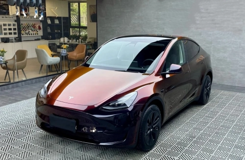 Ravoony Plus PET Gloss Color Shift Rainbow Drift Black Red Vinyl Wrap review 