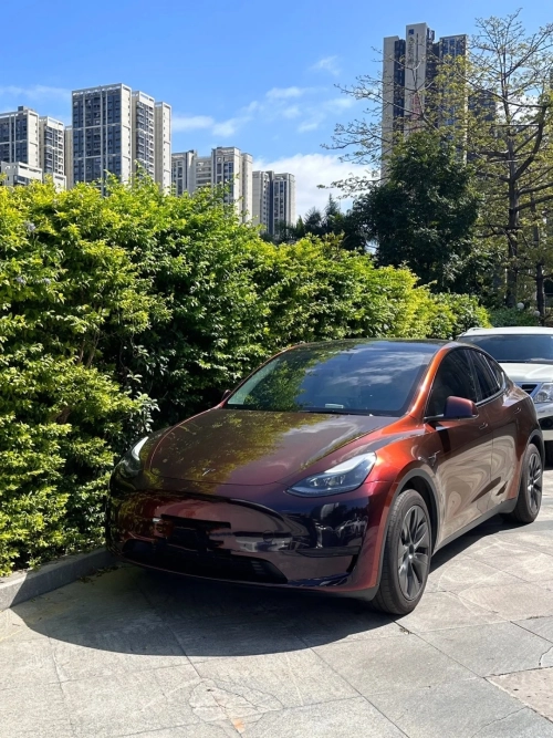 Ravoony Plus PET Gloss Color Shift Rainbow Drift Black Red Vinyl Wrap review 