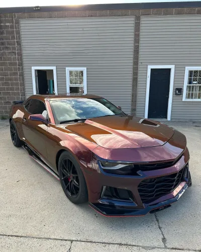 Ravoony Plus PET Gloss Color Shift Rainbow Drift Black Red Vinyl Wrap review Zoila Lontero 00
