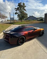 Ravoony Plus PET Gloss Color Shift Rainbow Drift Black Red Vinyl Wrap review 1