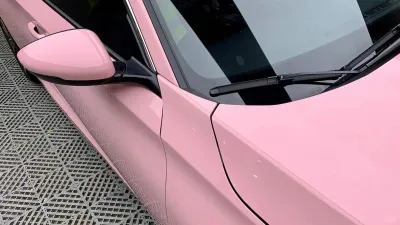 Ravoony Plus Gloss Crystal Peach Pink Car Vinyl Wrap review Aaron Harris 02