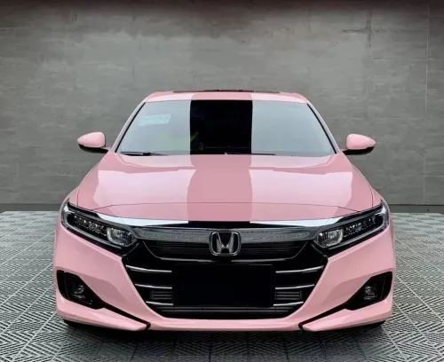 Ravoony Plus Gloss Crystal Peach Pink Car Vinyl Wrap review 