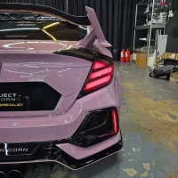 Ravoony Plus PET Glossy Oolong Milk Tea Pink Car Wrap review 5