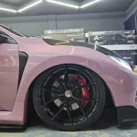 Ravoony Plus PET Glossy Oolong Milk Tea Pink Car Wrap review 4