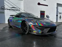 Ravoony Plus Gloss Holographic Rainbow Chrome Laser Black Car Vinyl Wrap review 0