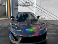 Ravoony Plus Gloss Holographic Rainbow Chrome Laser Black Car Vinyl Wrap review 1