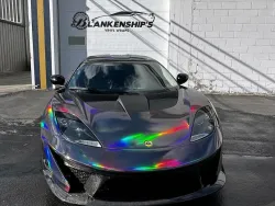 Ravoony Plus Gloss Holographic Rainbow Chrome Laser Black Car Vinyl Wrap review Fahid Sharif 02