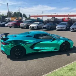 Ravoony Plus Glossy Chrome Mint Green Car Vinyl Wrap review Johnny Espindola 02