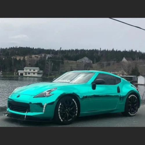 Ravoony Plus PET Glossy Chrome Mint Green Car Vinyl Wrap review 