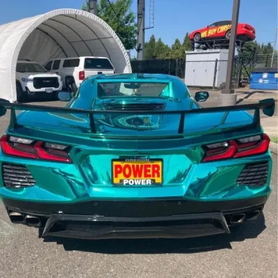 Ravoony Plus Glossy Chrome Mint Green Car Vinyl Wrap review Oscar Renteria 01