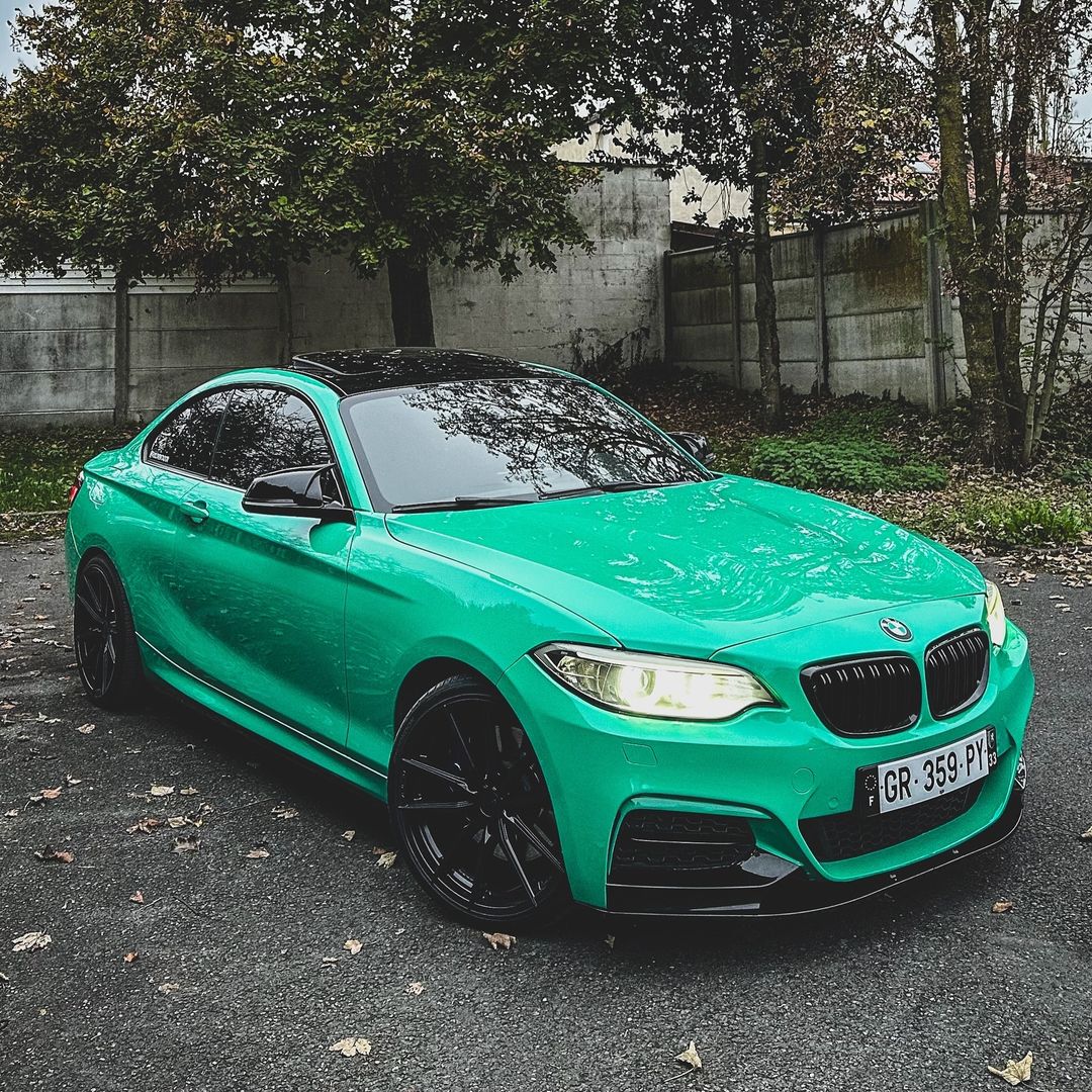 Ravoony Plus PET Glossy Porsche Light Green Car Wrap review lulu 02