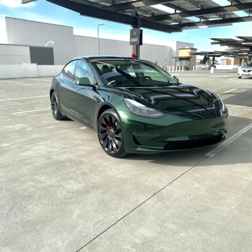 Ravoony Plus PET Gloss Paint Metal Midnight Green Car Wrap review 