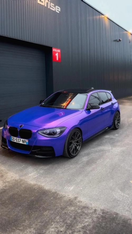 Ravoony Plus PET Glossy Explosion Purple Car Vinyl Wrap review 