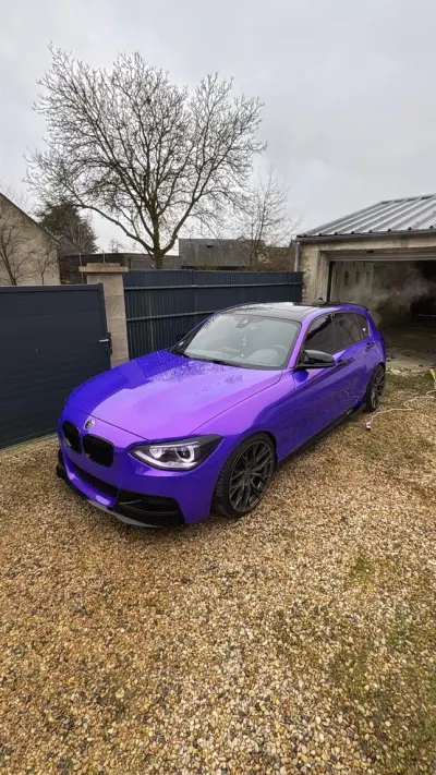 Ravoony Plus PET Glossy Explosion Purple Car Vinyl Wrap review Lucas Esteves 06